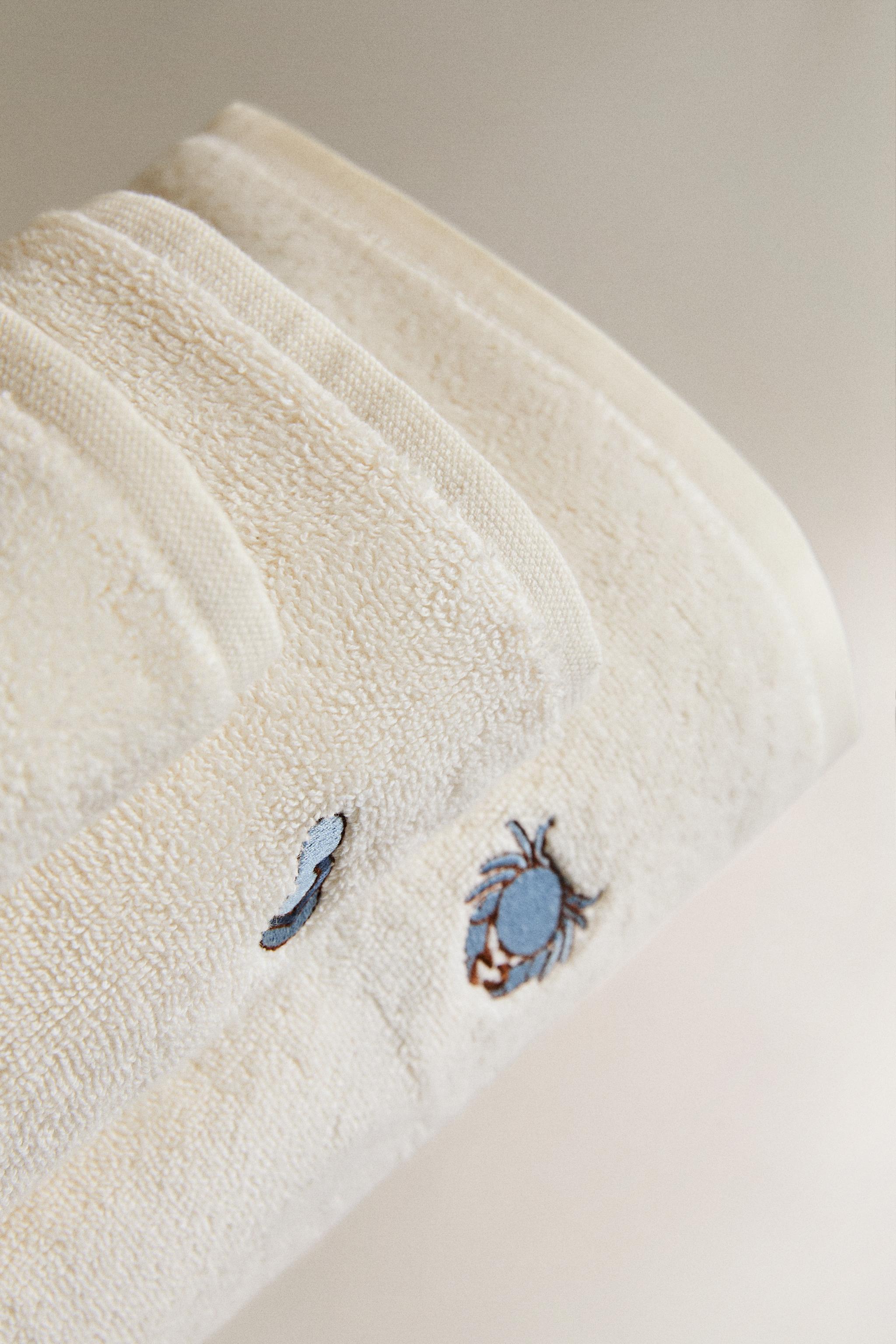 SERVIETTE BAIN BRODERIES CÔTIÈRES